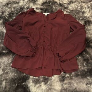 Burgundy Blouse - M